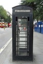 Authentic black English phone booth
