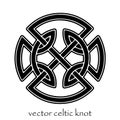 Authentic black-white vector celtic knot.