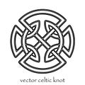 Authentic black-white vector celtic knot.