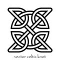 Authentic black-white vector celtic knot.