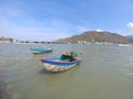 Authentic boat at the river Royalty Free Stock Photo