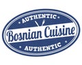 Authentic bosnian cuisine grunge rubber stamp Royalty Free Stock Photo