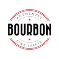 Authentic Bourbon vintage stamp logo
