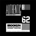 Authentic 63 brooklyn simple vintage fashion