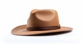 Authentic Brown Straw Cowboy Hat With Straps - Stock Photo Royalty Free Stock Photo