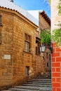 Authentic Catalan cozy streets in cities of Spain.