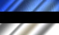 Authentic colorful flag of Estonia