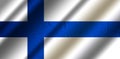 Authentic colorful flag of Finland