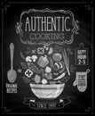 Authentic cooking poster - chalkboard style.