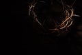 A crown of thorns on a wooden background. Easter Theme Royalty Free Stock Photo