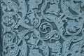 Authentic decorative marble ornament-blue pattern on stone, Arabic style Royalty Free Stock Photo