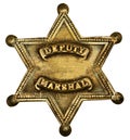 Authentic Deputy Marshall Badge Royalty Free Stock Photo