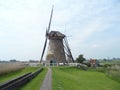 The Authentic Dutch Windmill at Kinderdijk Windmill Complex, South Holland Royalty Free Stock Photo
