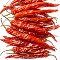 Authentic Flavor: Bundle of Red Chili Peppers Royalty Free Stock Photo