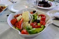 Authentic greek salad in an greek tavern