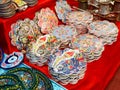 Authentic hand made traditional turkish dot painted ceramic Stand For Hot Dishes