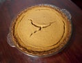 Authentic homemade pumpkin pie close up Royalty Free Stock Photo