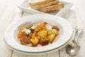 Authentic hungarian goulash on a plate Royalty Free Stock Photo