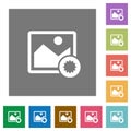 Authentic image square flat icons Royalty Free Stock Photo