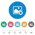 Authentic image flat round icons Royalty Free Stock Photo