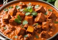 Authentic Indian Chicken Tikka Masala Served in a Balti Dish