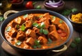 Authentic Indian Chicken Tikka Masala Served in a Balti Dish