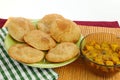 Authentic Indian Poori Bhaji dish Royalty Free Stock Photo