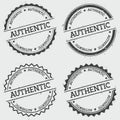 Authentic insignia stamp isolated on white. Royalty Free Stock Photo