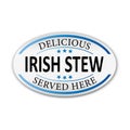 Authentic irish cuisine irish stew paper label on white background, vector illustration Royalty Free Stock Photo