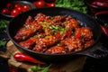 Authentic and irresistibly delicious south korean dakgalbi spicy stir-fried chicken dish