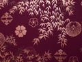 Traditional Asian bamboo and floral print ideal for kimono fabric and elegant wall hangings. Royalty Free Stock Photo