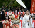 Authentic Kimono costume at Jidai Matsuri parade, Japan. Royalty Free Stock Photo