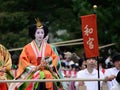 Authentic Kimono costume at Jidai Matsuri parade, Japan. Royalty Free Stock Photo