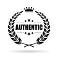 Authentic laurel vector symbol Royalty Free Stock Photo