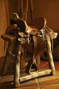 Authentic Leather Saddle Royalty Free Stock Photo