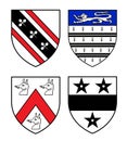 Authentic medieval heraldry shields Royalty Free Stock Photo