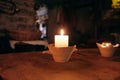 authentic medieval tavern. interior of a tavern