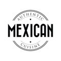 Authentic Mexican cuisine stamp vintage