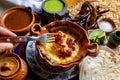 Mexican melted cheese `fundido` Royalty Free Stock Photo
