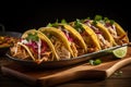 authentic mexican tacos Royalty Free Stock Photo