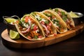 authentic mexican tacos Royalty Free Stock Photo
