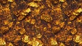 Authentic mining background featuring seamless rough gold nugget texture AI Image Royalty Free Stock Photo
