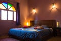 Authentic Moroccan bedroom in traditional riad