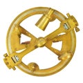 Authentic nautical astrolabe isolated on white Royalty Free Stock Photo