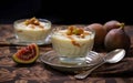 Authentic Pakistani Sweet Semolina Pudding. Generative AI