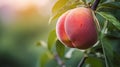 Authentic Peach Tree: A Celebration Of Feminine Curves And Rural Life Royalty Free Stock Photo