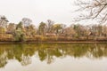 Authentic peasant houses from all over Romania in Dimitrie Gusti National Village Museum next to the herastrau lake, located in Royalty Free Stock Photo