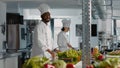 Authentic portrait of african american cook preparing food dish Royalty Free Stock Photo