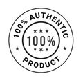 Authentic product label, 100 percent Authentic product vector logo, badges