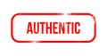 Authentic - red grunge rubber, stamp Royalty Free Stock Photo